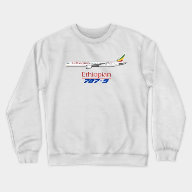 Ethiopian 787-9 Crewneck Sweatshirt by SteveHClark